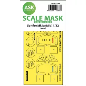   ASK mask 1:32 Spitfire Mk.Ia (mid) double-sided express fit and self adhesive mask for Kotare