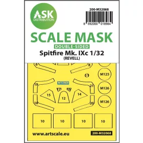   ASK mask 1:32 Spitfire Mk.IXc double-sided fit mask for Revell