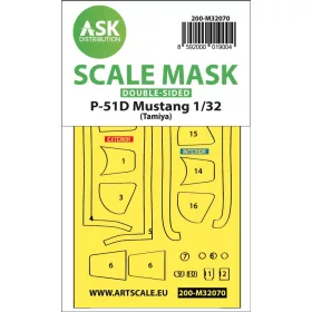 ASK mask 1:32 P-51D Mustang double-sided fit mask for Tamiya