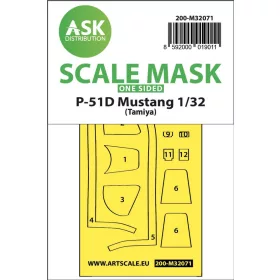 ASK mask 1:32 P-51D Mustang one-sided fit mask for Tamiya