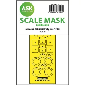   ASK mask 1:32 Macchi MC.202 Folgore one sided express fit mask for Italer