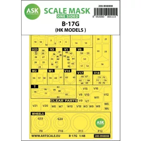   ASK mask 1:48 B-17G Flying Fortress outside painting mask for HK Models