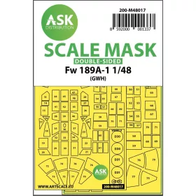   ASK mask 1:48 Focke Wulf Fw 189 double-sided painting mask for Great Wall Hobby