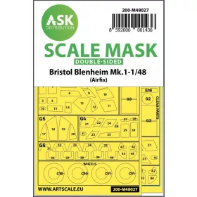   ASK mask 1:48 Bristol Blenheim Mk.I double-sided painting mask for Airfix