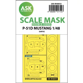ASK mask 1:48 P-51D Mustang double-sided mask for Airfix