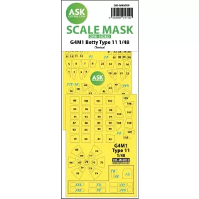   ASK mask 1:48 G4M1 Betty Type 11 one-sided express mask for Tamiya