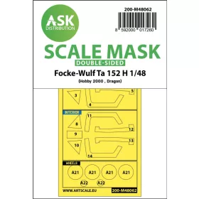   ASK mask 1:48 Focke-Wulf Ta 152 H double-sided express mask for Hobby2000, Dragon