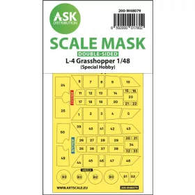   ASK mask 1:48 L-4 Grasshopper double-sided self-adhesive mask for Special Hobby