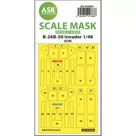   ASK mask 1:48 B-26B-50 Invader double-sided mask self-adhesive pre-cutted for ICM