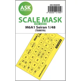   ASK mask 1:48 M6A1 Seiran one-sided mask self-adhesive pre-cutted for Tamiya