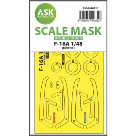   ASK mask 1:48 F-16A double-sided express mask, self-adhesive and pre-cutted for Kinetic
