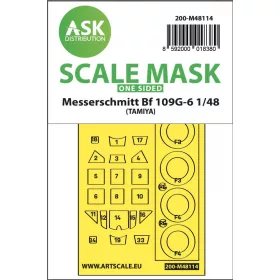   ASK mask 1:48 Messerschmitt Bf 109G-6 one-sided express mask, self-adhesive and pre-cutted for Tamiya