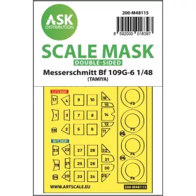   ASK mask 1:48 Messerschmitt Bf 109G-6 double-sided express mask, self-adhesive and pre-cutted for Tamiya
