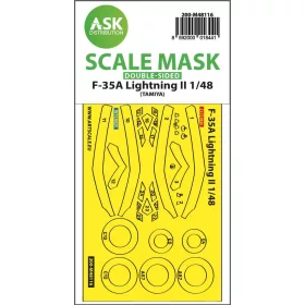   ASK mask 1:48 F-35A Lightning II double-sided express mask, self-adhesive and pre cutted for Tamiya