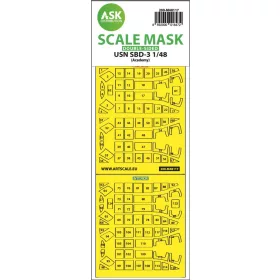   ASK mask 1:48 USN SBD-3 double-sided express mask, self-adhesive and pre-cutted for Academy