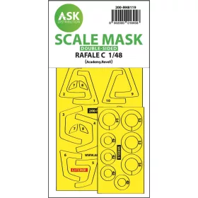   ASK mask 1:48 Rafale C double-sided express mask, self-adhesive and pre-cutted for Academy