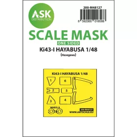   ASK mask 1:48 Ki-43-I Hayabusa one-sided express mask, self-adhesive and pre-cutted for Hasegawa