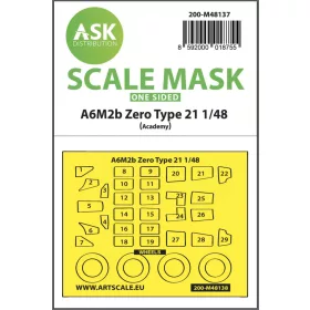   ASK mask 1:48 A6M2b Zero Type 21 one-sided express mask for Academy
