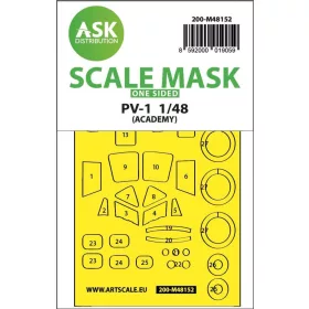   ASK mask 1:48 PV-1 Ventura one-sided express fit mask for Academy