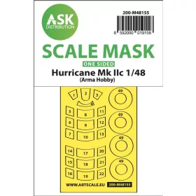   ASK mask 1:48 Hawker Hurricane Mk.II one-sided express mask for Arma Hobby