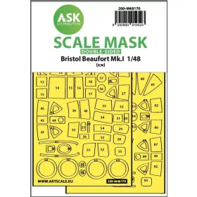   ASK mask 1:48 Bristol Beaufort Mk.I double-sided express fit mask for ICM