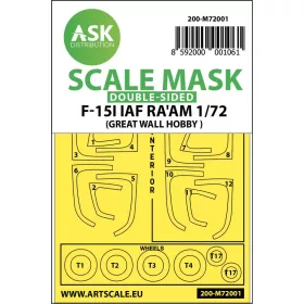   ASK mask 1:72 F-15I IAF RAÂ'AM double-sided painting mask for Great Wall Hobby