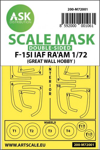 ASK mask 1:72 F-15I IAF RAÂ'AM double-sided painting mask for Great Wall Hobby