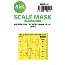   ASK mask 1:72 EE Lightning F.2A double-sided painting mask for Airfix