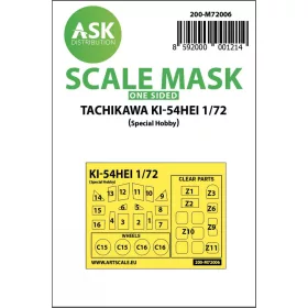   ASK mask 1:72 Tachikawa Ki-54HEI one-sided painting mask for Special Hobby