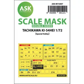   ASK mask 1:72 Tachikawa Ki-54HEI double-sided painting mask for Special Hobby