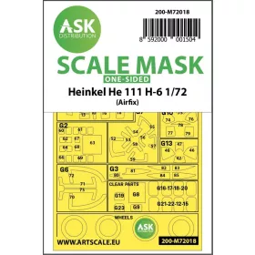 ASK mask 1:72 Heinkel He 111 H-6 one-sided for Airfix