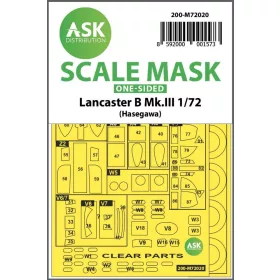 ASK mask 1:72 Lancaster B Mk.III one-sided for Hasegawa