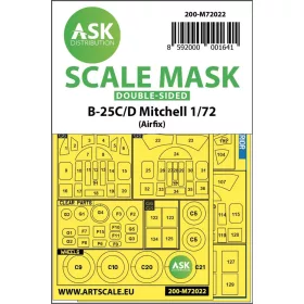 ASK mask 1:72 B-25C/D Mitchell double-sided for Airfix