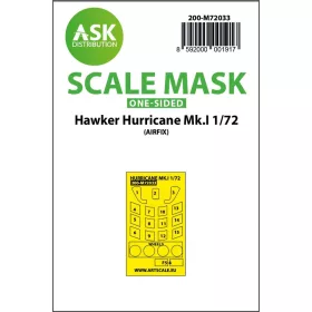   ASK mask 1:72 Hawker Hurricane Mk.I one-sided painting mask for Airfix