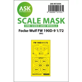   ASK mask 1:72 Focke-Wulf Fw 190D-9 one-sided painting mask for IBG