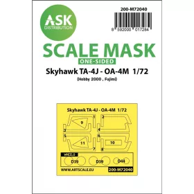  ASK mask 1:72 Skyhawk TA-4J - OA-4M one-sided painting mask for Hobby2000/Fujimi