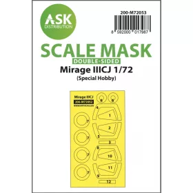   ASK mask 1:72 Mirage IIICJ double-sided painting express mask for Special Hobby