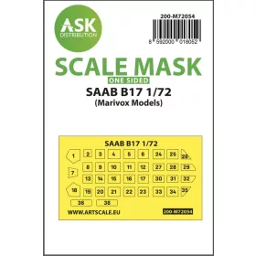   ASK mask 1:72 SAAB B17 one-sided painting express mask for Marivox