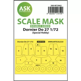   ASK mask 1:72 Dornier Do 27 double-sided pre-cuttet mask for Art Scale Kit / Special Hobby