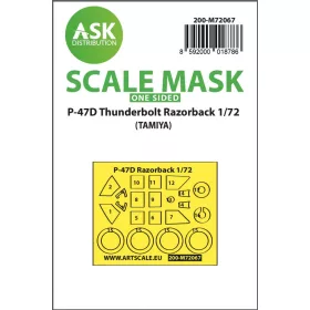   ASK mask 1:72 P-47D Thunderbolt Razorback one-sided express mask for Tamiya