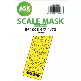   ASK mask 1:72 Bf 109E-4/7 one-sided express fit mask for Tamiya