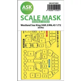  ASK mask 1:72 Westland Sea King HAR.3 / Mk.43 double-sided express fit mask for Airfix