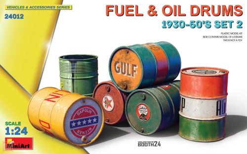 MiniArt MT24012 1:24 Fuel & Oil Drums 1930-50's Set 2