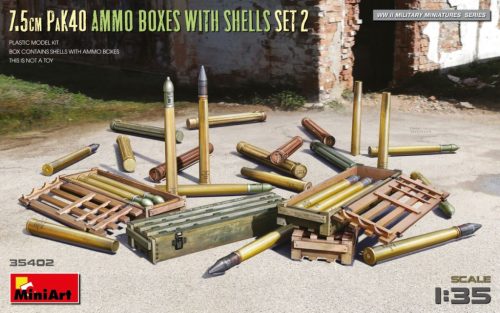 Miniart 1:35 7,5cm PaK40 Ammo Boxes With Shells Set 2