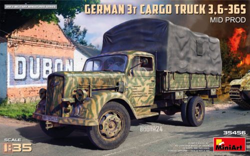 Miniart MT35456 1:35 GERMAN 3T CARGO TRUCK 3,6-36S MID PROD