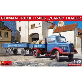 Miniart 1:35 German Truck L1500S w/Cargo Trailer