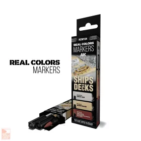  AK-Interactive RCM104 Ships & Decks - Set 3 Real Colors Markers