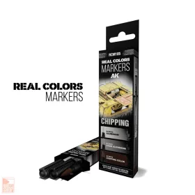 AK-Interactive RCM105 Chipping - Set 3 Real Colors Markers