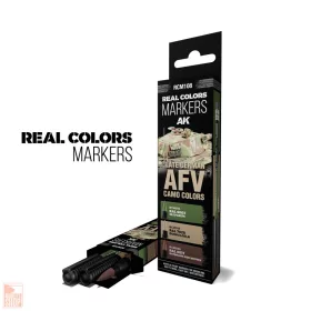   AK-Interactive RCM108 Late German Afv Camo Colors - Set 3 Real Colors Markers