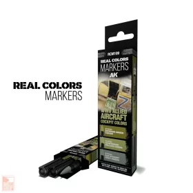   AK-Interactive RCM109 Wwii Allied Aircraft Cockpit Colors - Set 3 Real Colors Markers